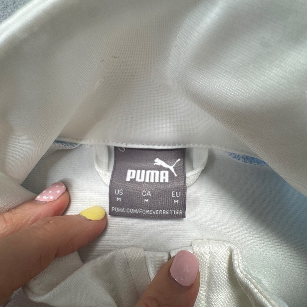 Puma Manchester City Stadium Jacket Team White Zip Up Track Medium 75803308 MCFC - Picture 8 of 8